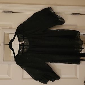 Black lace blouse